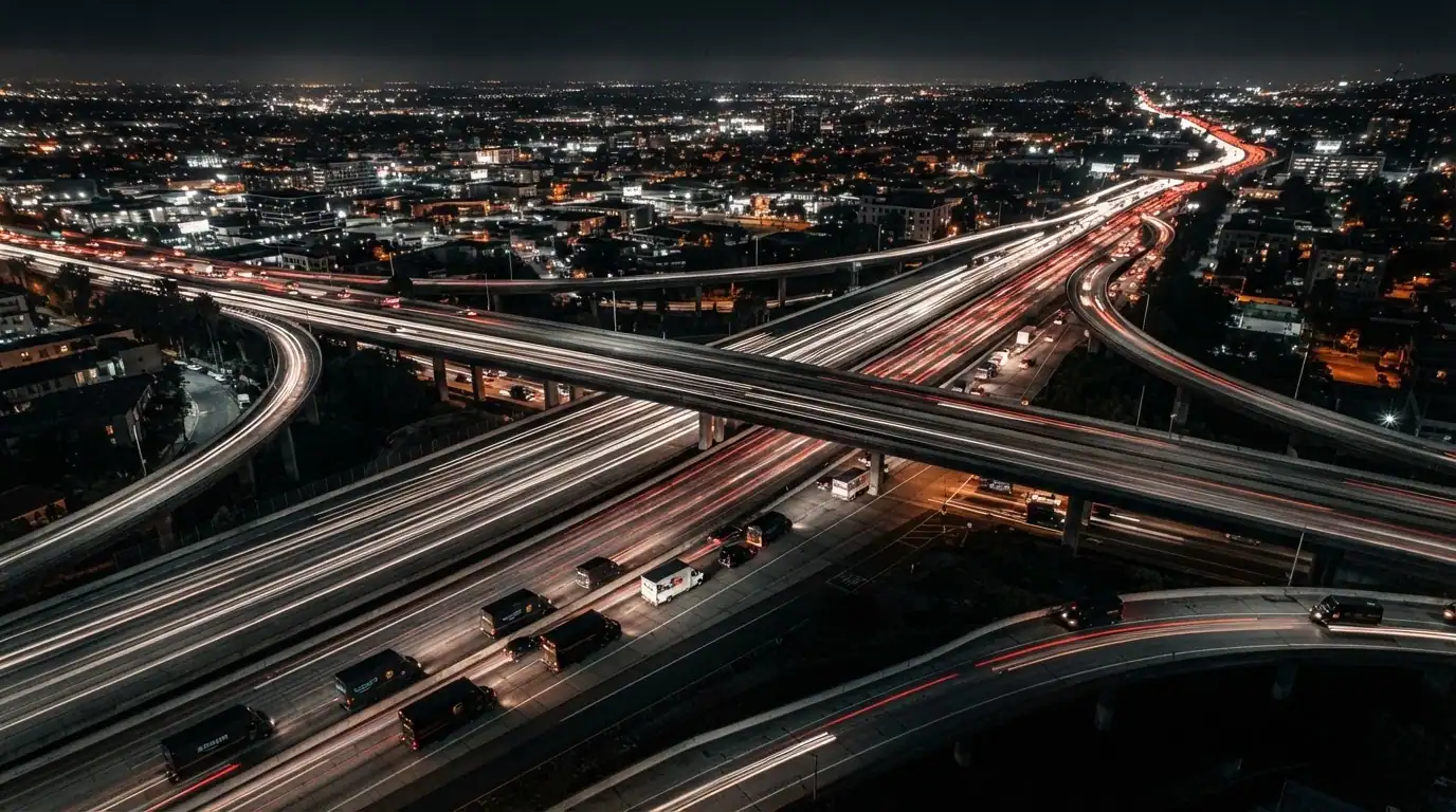 Redline Courier same-day delivery routes across Los Angeles County freeways