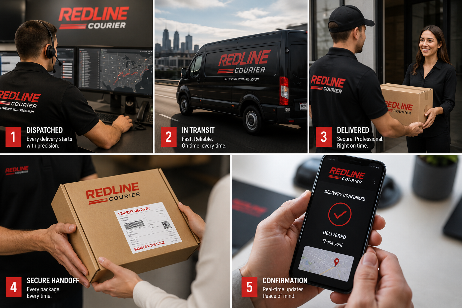 Alameda courier service delivery process