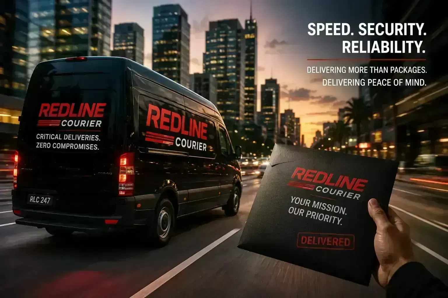 Redline Courier Service same-day package delivery for a Brea, California business