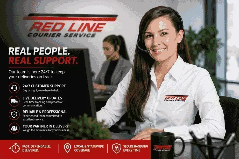 Contact Redline Courier Service to schedule a same-day courier pickup in California